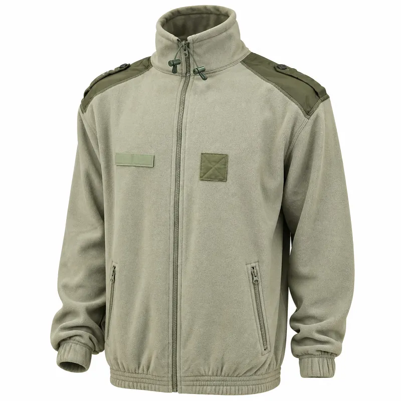Blouson de chasse polaire commando 2 poches vert kaki TM