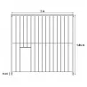 Panneaux de chenil à barreaux acier inoxydable 1,5 m ou 2m Hauteur 184 cm