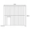 Panneaux de chenil à barreaux acier inoxydable 1,5 m ou 2m Hauteur 184 cm