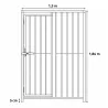 Panneaux de chenil à barreaux acier inoxydable 1,5 m ou 2m Hauteur 184 cm