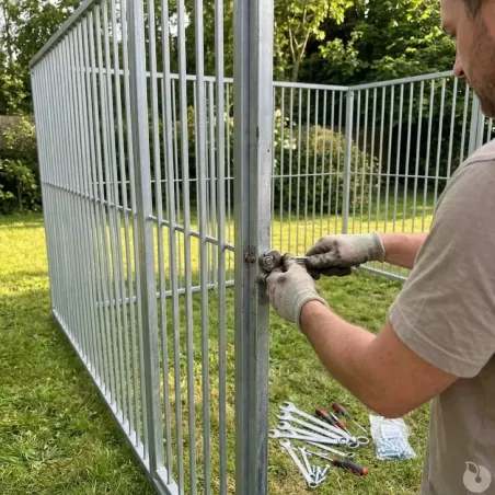 Panneaux de chenil à barreaux acier inoxydable 1,5 m ou 2m Hauteur 184 cm