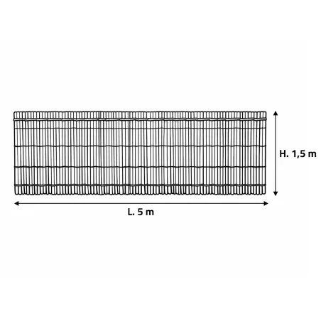 Canisse PVC occultant vert 1,5x5m simple face