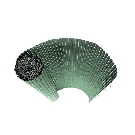 Canisse PVC occultant simple face 1x5m vert - Kit fixation inclus