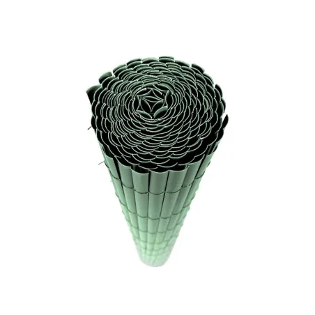 Canisse PVC occultant simple face 1x5m vert - Kit fixation inclus