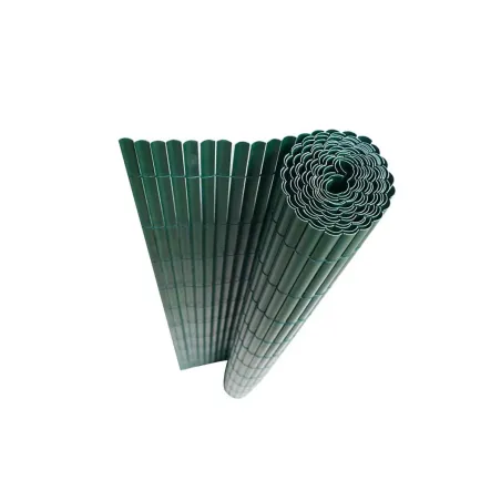 Canisse PVC occultant simple face 1x5m vert - Kit fixation inclus