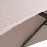 Parasol de terrasse demi-rond taupe Ø 2,70 m avec manivelle - Toile polyester 160 g/m²