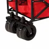 Chariot de transport pliable robuste 96x61x102 cm - Charge 80 kg - Roues freinables 7x4 pouces
