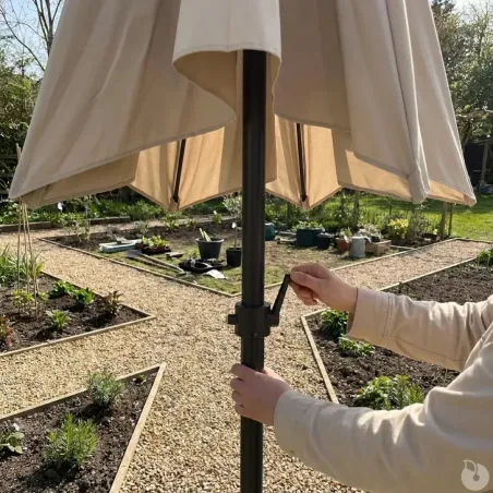 Parasol Rond Ø 2,70 m polyester 160 g/m² beige