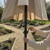 Parasol Rond Ø 2,70 m polyester 160 g/m² beige