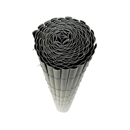Canisse PVC occultant simple face 1x3m gris - Kit fixation inclus