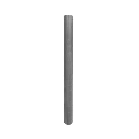 Canisse PVC occultant simple face 1x3m gris - Kit fixation inclus