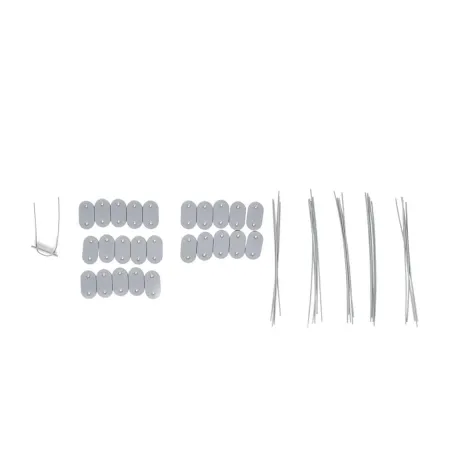 Canisse PVC occultant simple face 1x3m gris - Kit fixation inclus