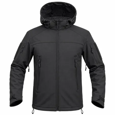 Veste Softshell Fighter A10® Homme Noire - Manches Longues