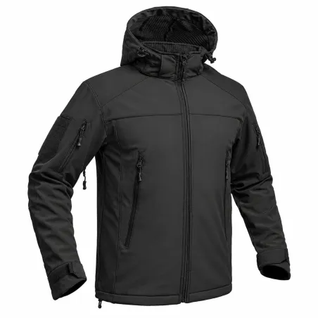 Veste softshell A10 Equipment Fighter noire à renforts CORDURA