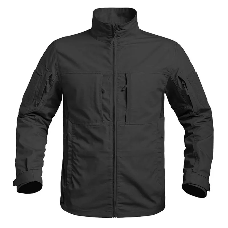 Veste courte Fighter 8 poches zip coton polyester noir M à 3XL