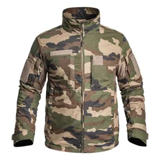Veste courte Fighter 8 poches zip coton polyester camo XS à 3XL