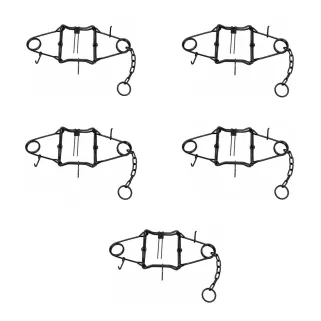 Lot de 5 pièges en X Conibear acier zingué noir 18 X 18 cm PHE