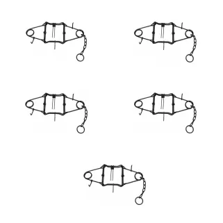 Lot de 5 pièges en X Conibear acier zingué noir 13 X13 cm PHE