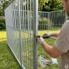 Panneaux de chenil à barreaux acier inoxydable 1,5 m ou 2m Hauteur 184 cm