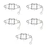 Lot de 5 pièges en X Conibear acier brut 18 X 18 cm PHE