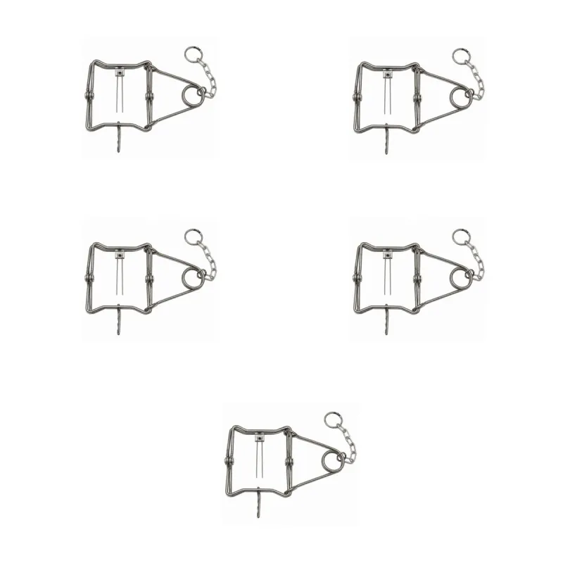 Lot de 5 pièges en X acier brut simple ressort 13 X 13 cm PHE