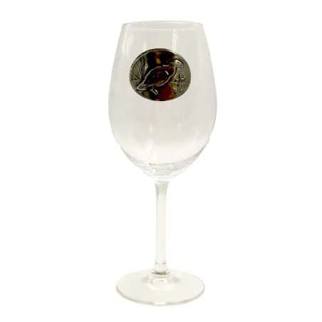 Verres à vin 360 ml décor étain relief de gibiers 6 pièces