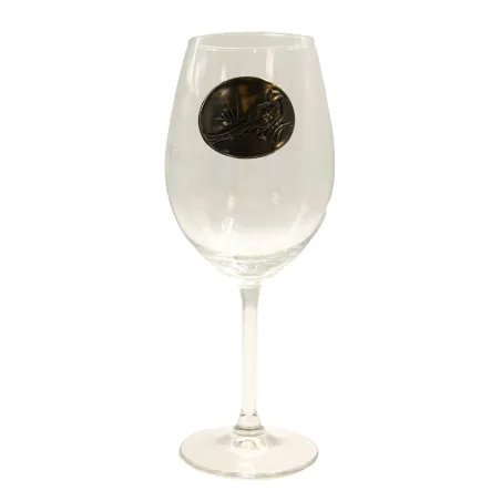 Verres à vin 360 ml décor étain relief de gibiers 6 pièces