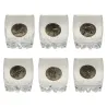 Verres à Whisky 30 cl décor étain relief de gibiers Lot de 6