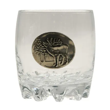 Verres à Whisky 30 cl décor étain relief de gibiers Lot de 6