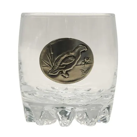 Verres à Whisky 30 cl décor étain relief de gibiers Lot de 6