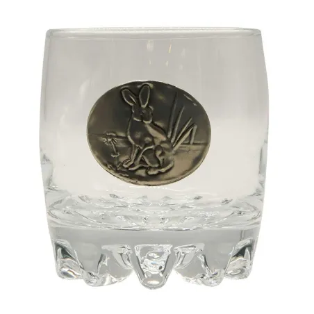 Verres à Whisky 30 cl décor étain relief de gibiers Lot de 6
