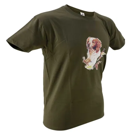 T-shirt kaki épagneul Bartavel®