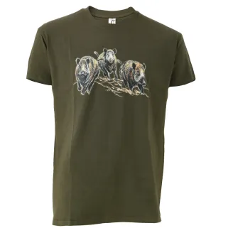 T-shirt kaki sangliers Bartavel®
