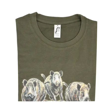 T-shirt kaki sangliers Bartavel®
