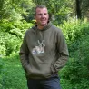 Sweat à capuche kaki grands animaux Bartavel®