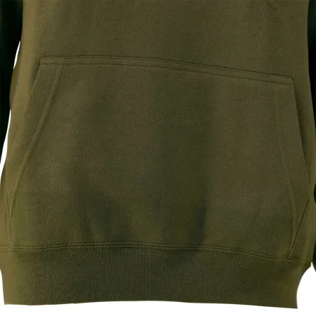 Sweat à capuche 3 sangliers coton polyester kaki M à 3XL
