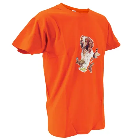 T-shirt orange épagneul Bartavel®