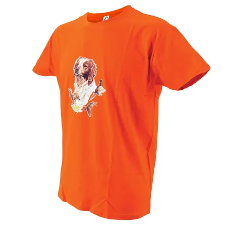 T-shirt orange épagneul Bartavel®