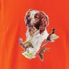 T-shirt orange épagneul Bartavel®