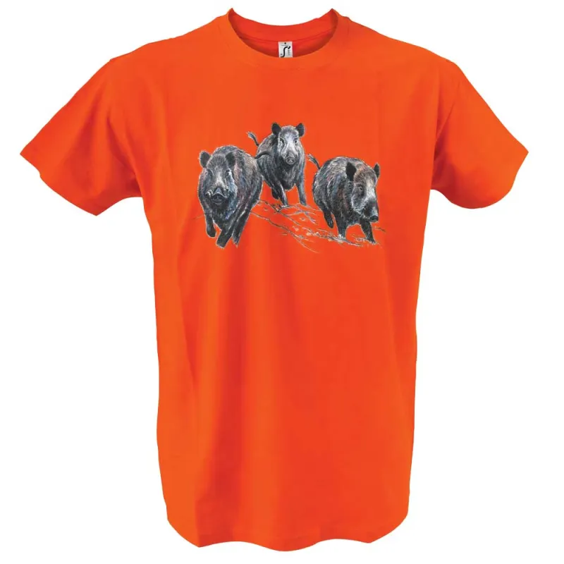 T-shirt orange sangliers Bartavel®