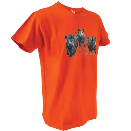 T-shirt orange sangliers Bartavel®
