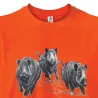 T-shirt orange sangliers Bartavel®