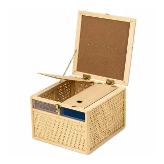 Panier osier 2 loges en osier de haute qualité 30 x 27,5cm