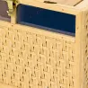 Panier osier 2 loges en osier de haute qualité 30 x 27,5cm