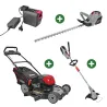 Lot de 3 outils de jardin Taille-haie + Coupe-bordure + Tondeuse à gazon