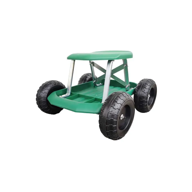 Tabouret de jardin à roulettes 49,5x43x30,5cm - Charge max 200kg