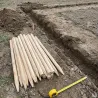 Lot de 20 Piquets en Châtaignier - Ø6cm x 2m pour Clôture