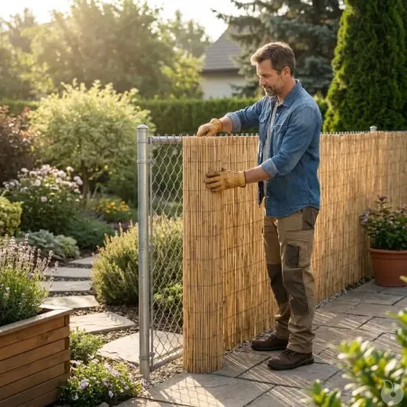 Canisse bambou fendu - Largeur 5 m sur hauteur 1m occultation naturelle