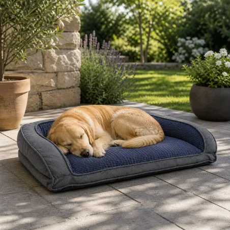 Coussin Soft Antidérapant Bleu 90x63x19cm - Confort et Stabilité