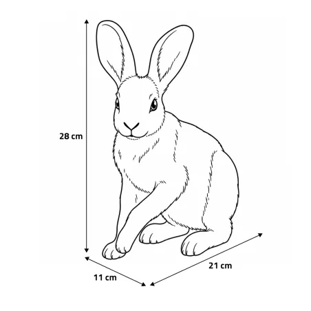 Décoration lapin métal 21×11×28 cm – Jardin & extérieur